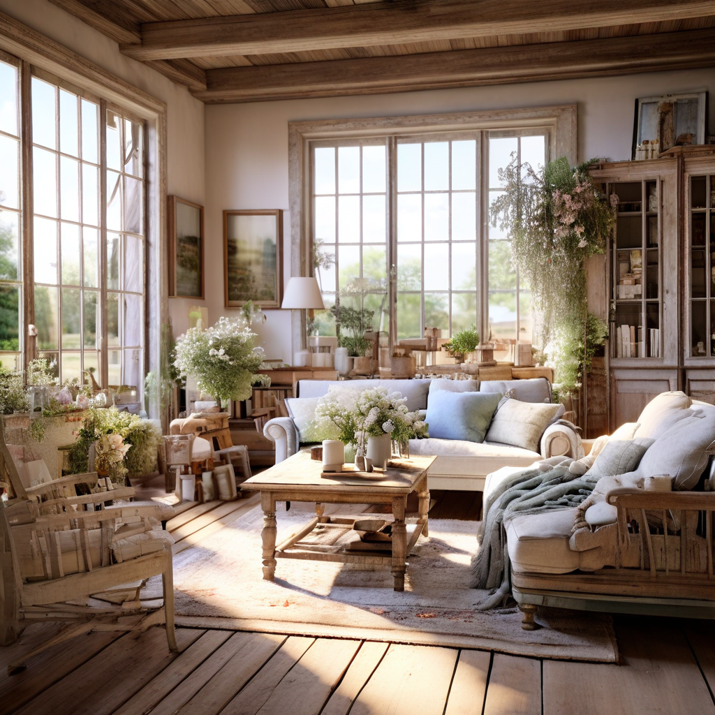 Farmhouse, Shabby Chic, French Country