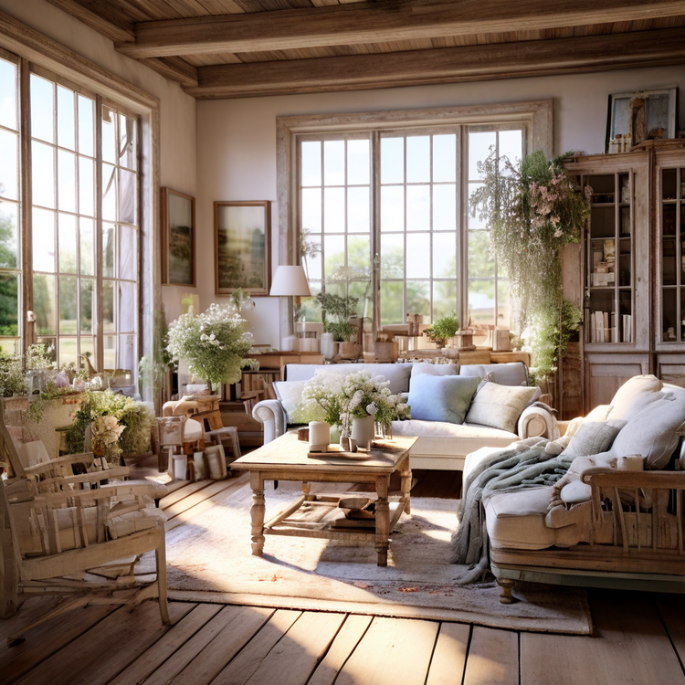 Farmhouse, Shabby Chic, French Country