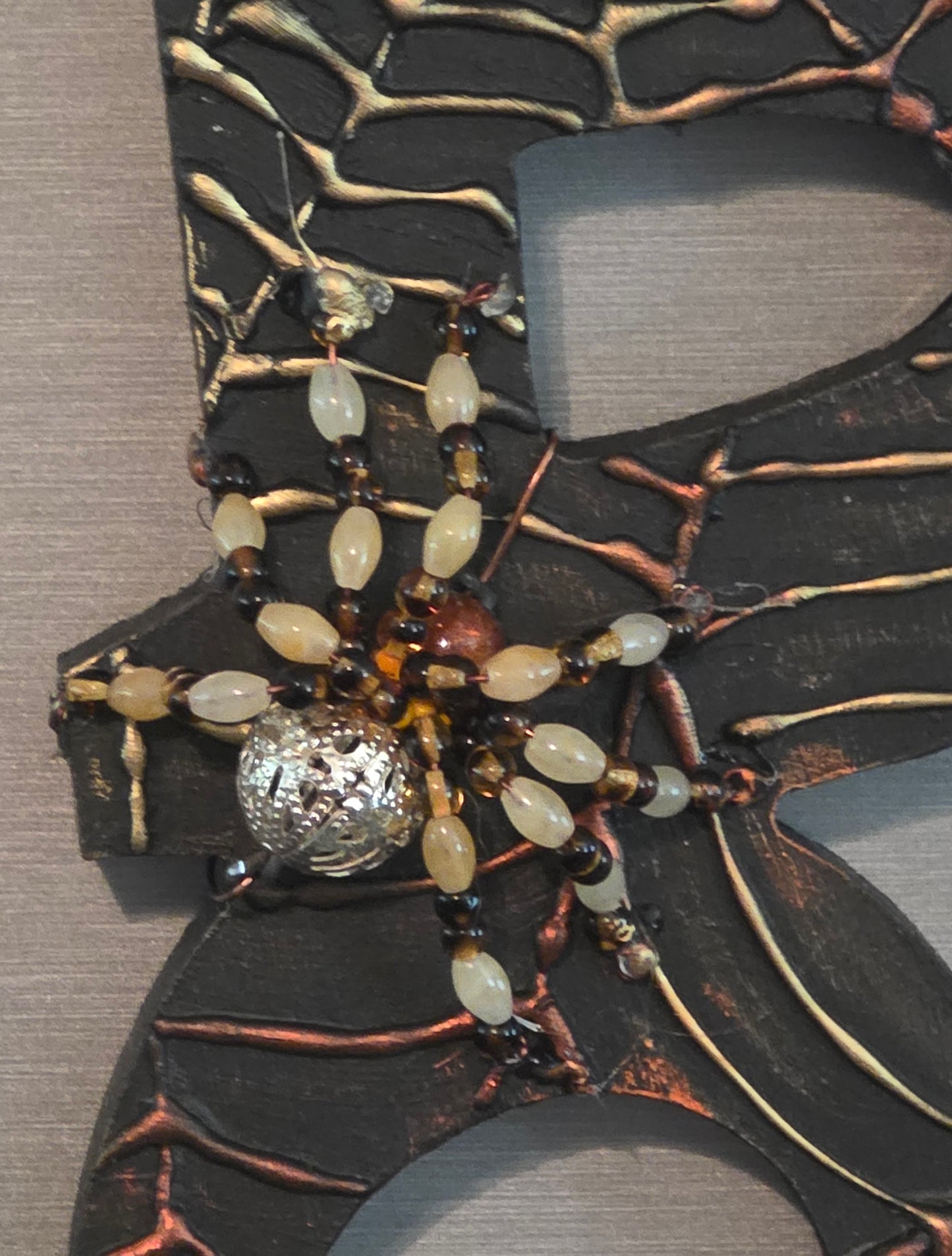 Handcrafted Halloween Spider Sign - BOO-niquely Designed