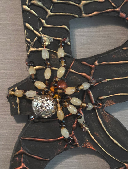 Handcrafted Halloween Spider Sign - BOO-niquely Designed