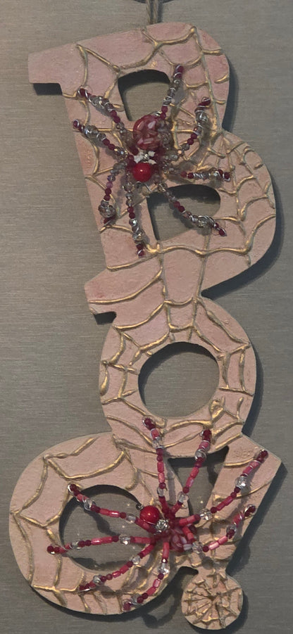 Handcrafted Halloween Spider Sign - BOO-niquely Designed