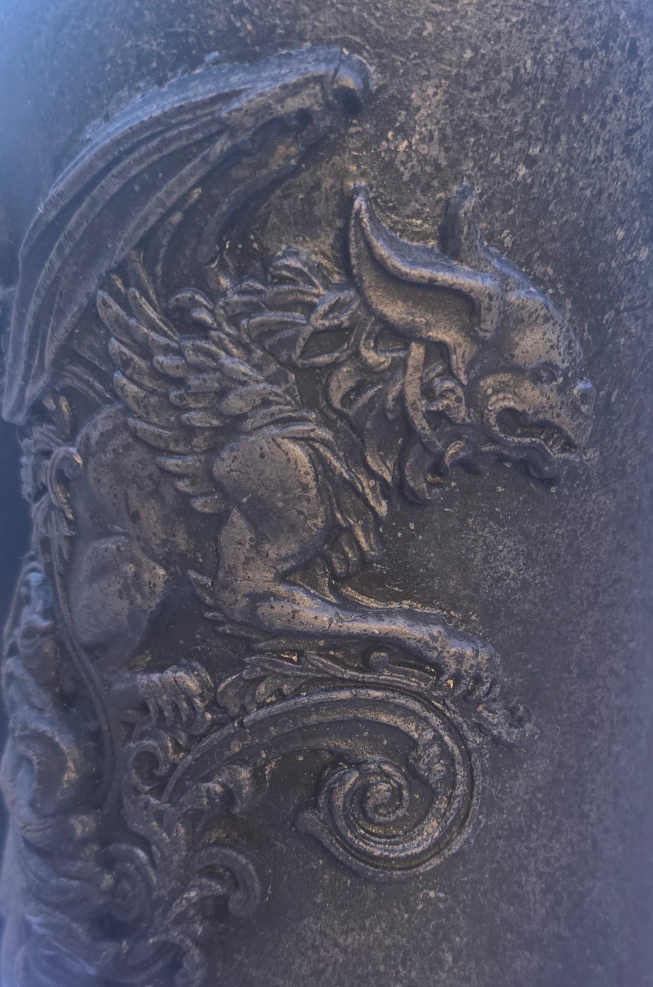 Medieval Gothic Guardian Urn - Gargoyle and Lion Decorative Vase