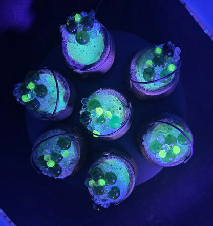 Mini Halloween Witch Cauldron Bubbling with Czech Glass Beads