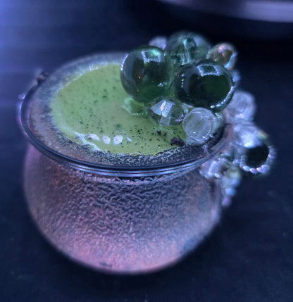 Mini Halloween Witch Cauldron Bubbling with Czech Glass Beads