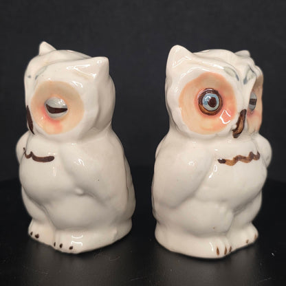 Shawnee Pottery winking owl salt and pepper shakers, circa 1930s-1960s