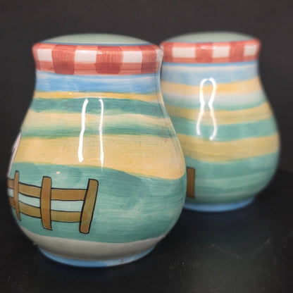 Side view of Young's Exclusive farm animal shakers with stoppers