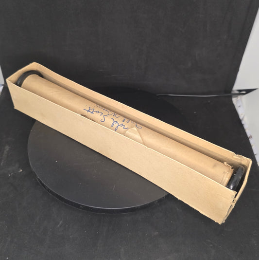 Antique Q.R.S piano roll #666 Beautiful Ohio in original cardboard box showing vintage label and condition