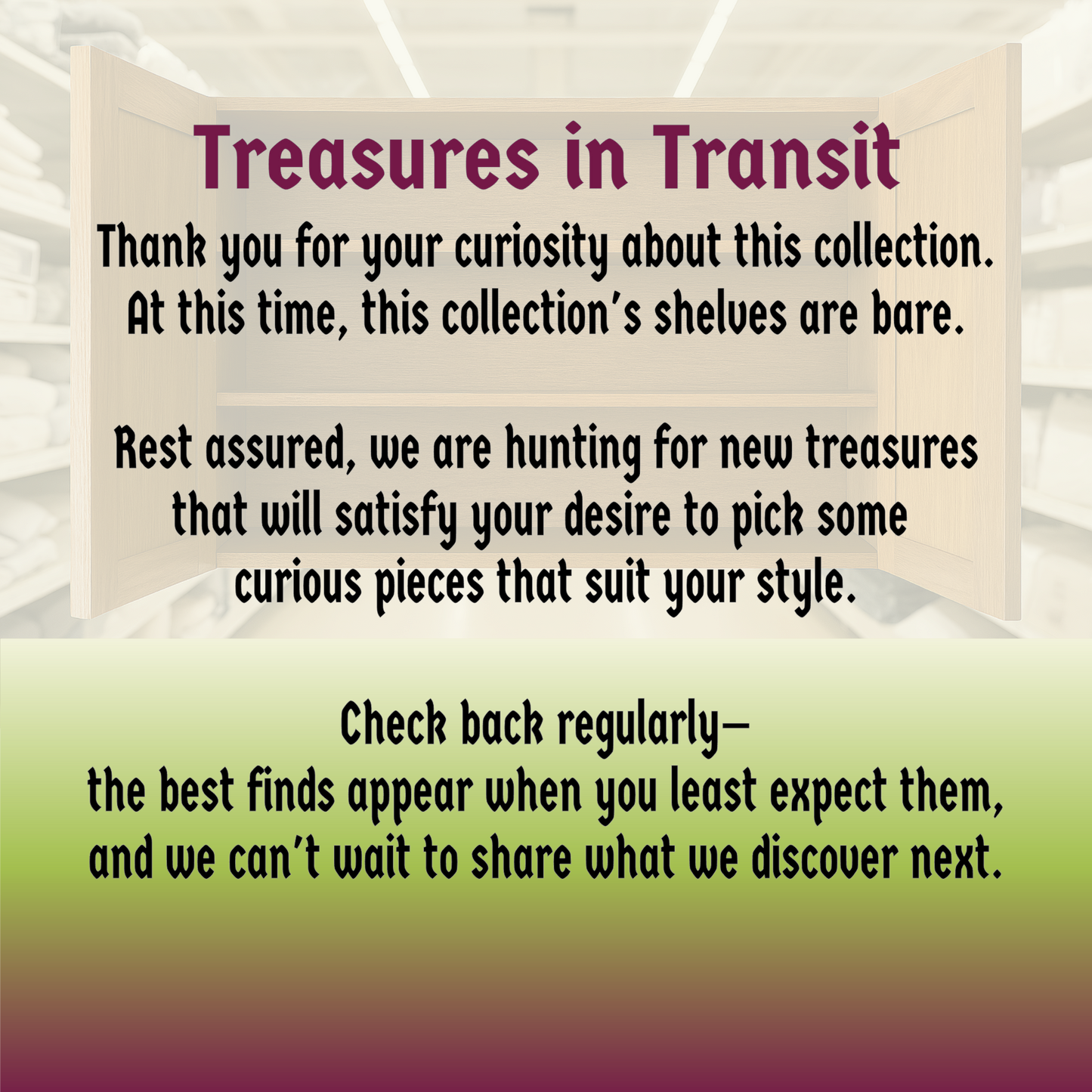Treasures in Transit